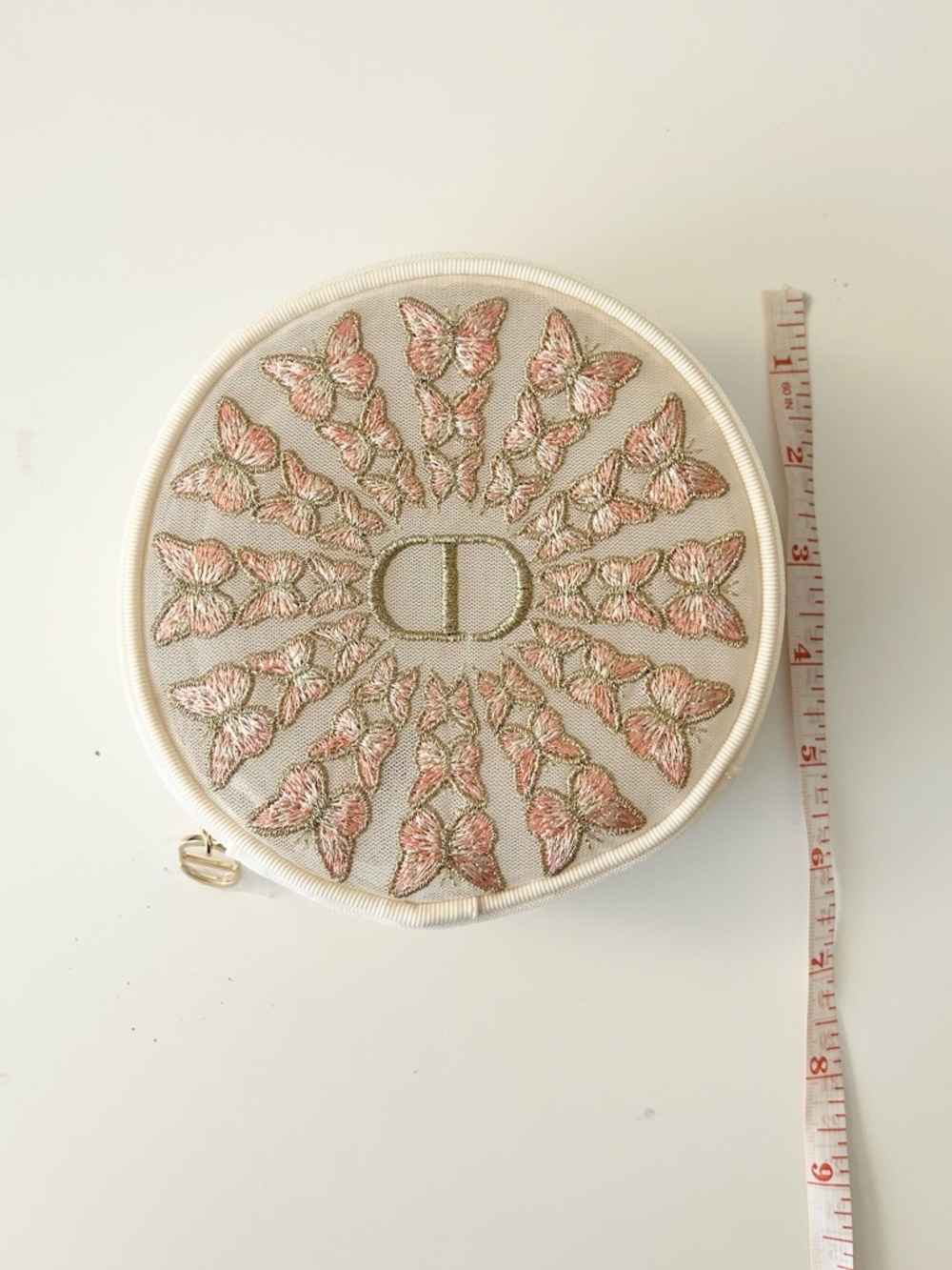 🌸DIOR Beauty Makeup Cosmetic Pouch Case Embroidered Butterfly - Picture 8 of 10